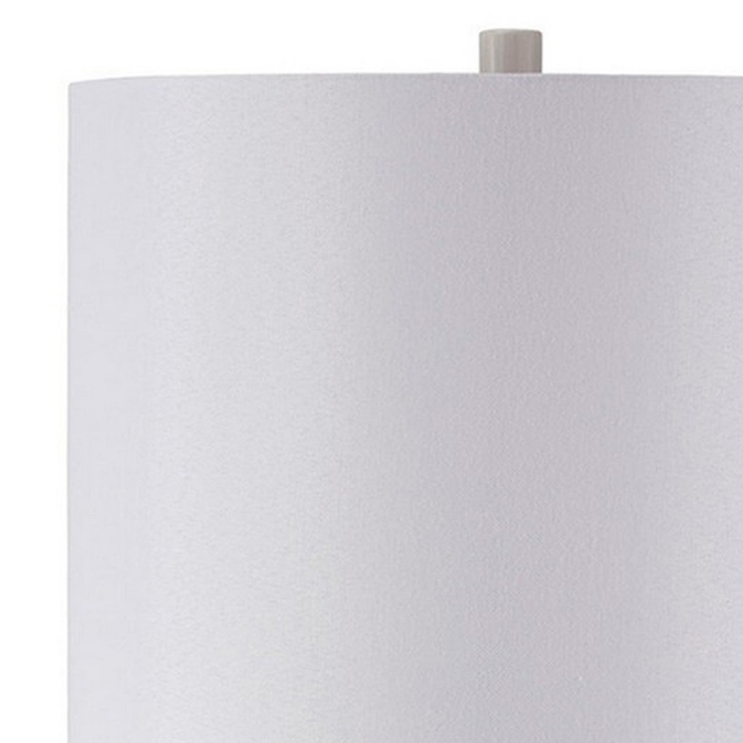 Carved Ceramic Base Table Lamp with Drum Shade Set of 2 White