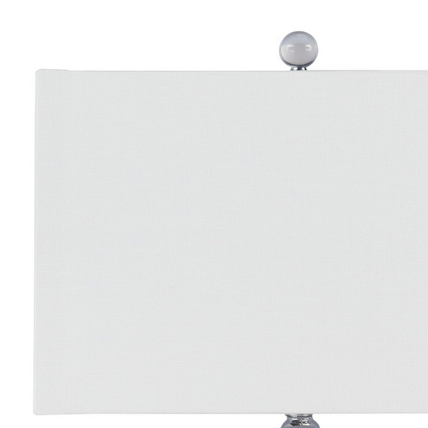 Hardback Shade Table Lamp with Acrylic Base White and Clear