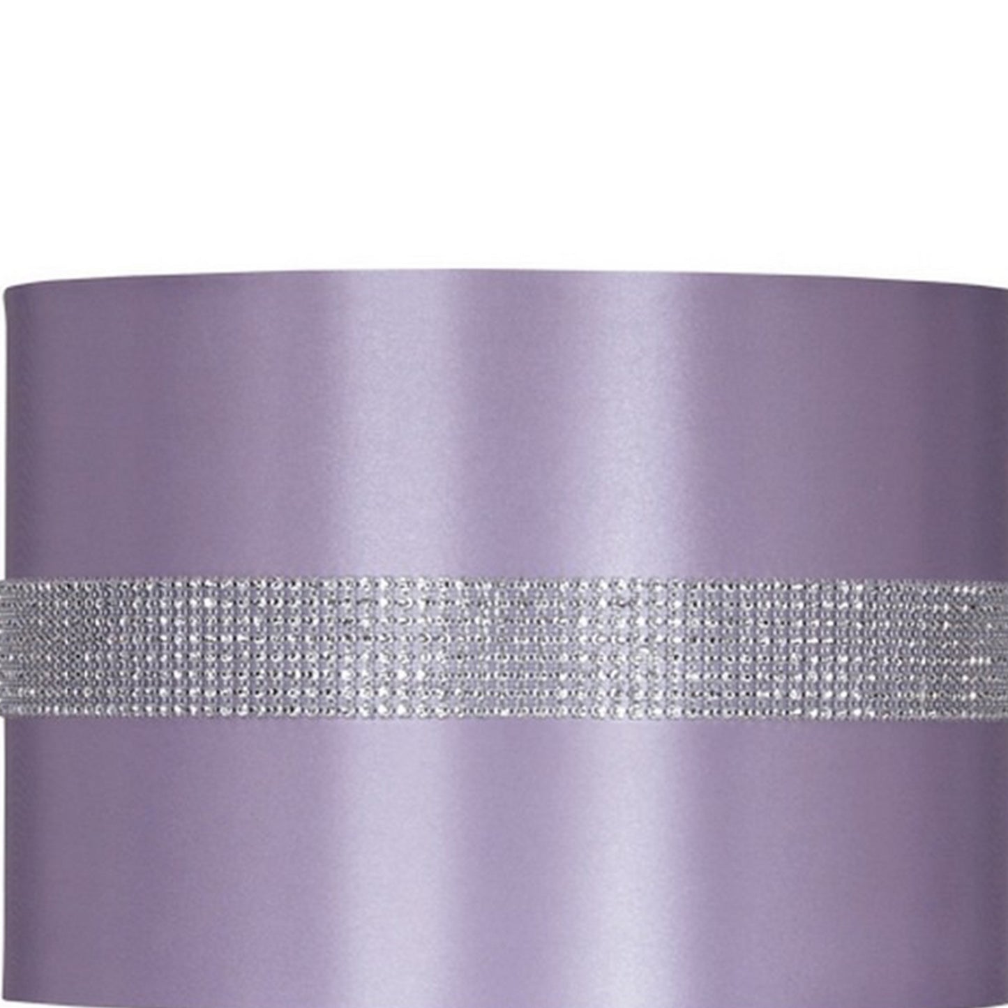 Acrylic and Metal Base Table Lamp with Fabric Shade Purple