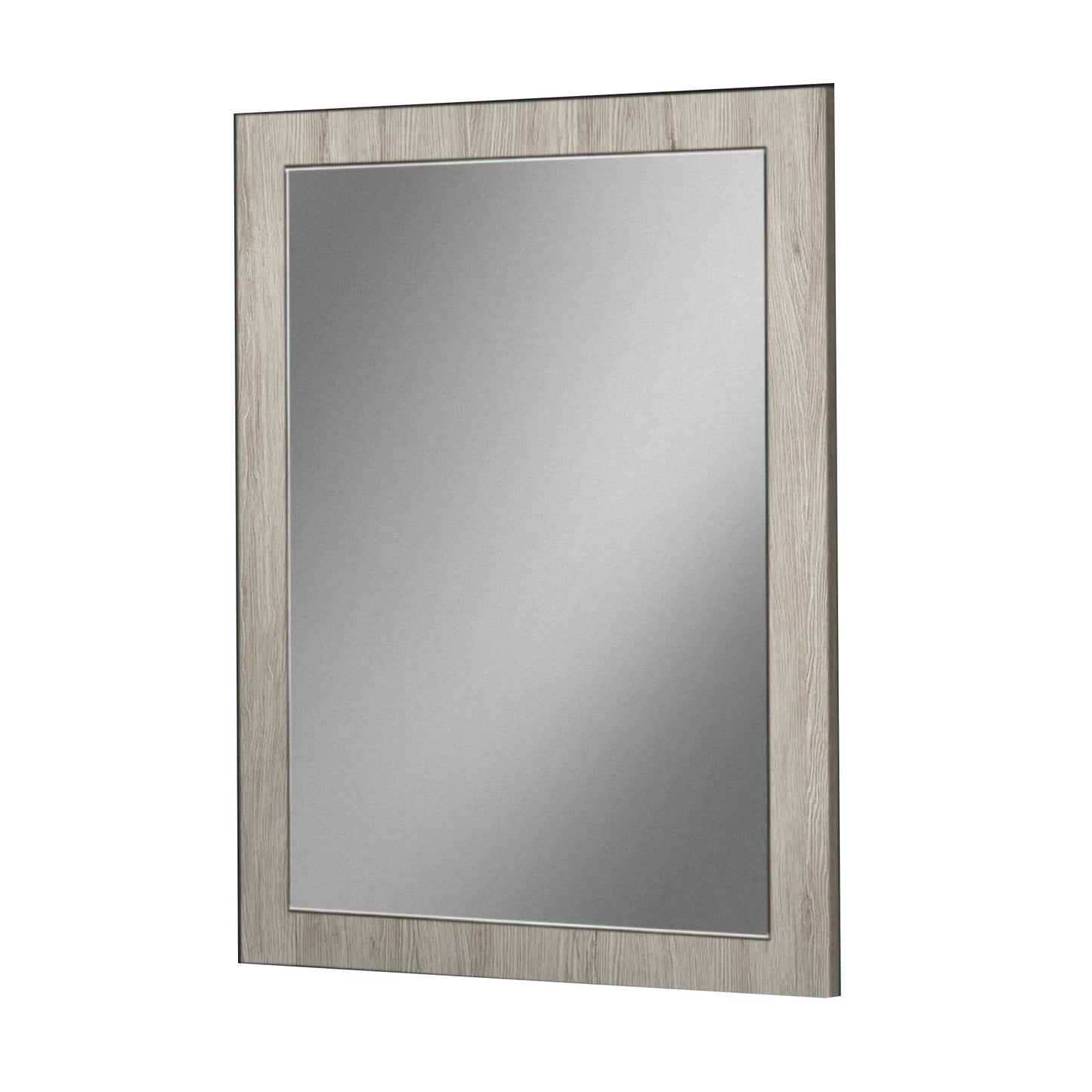 Dual Tone Wall Mirror With Wooden Frame Black And Gray