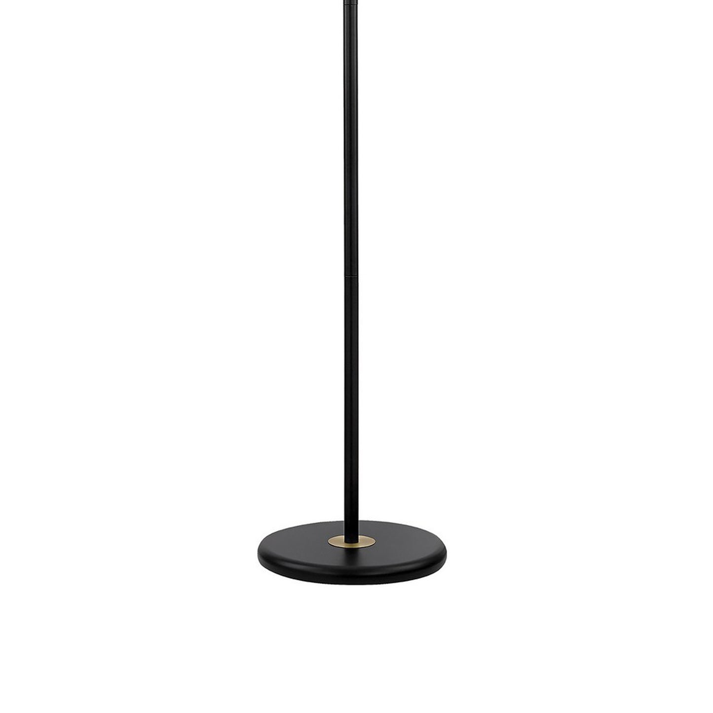 Tubular Metal Floor Lamp With Horn Style Shade Black