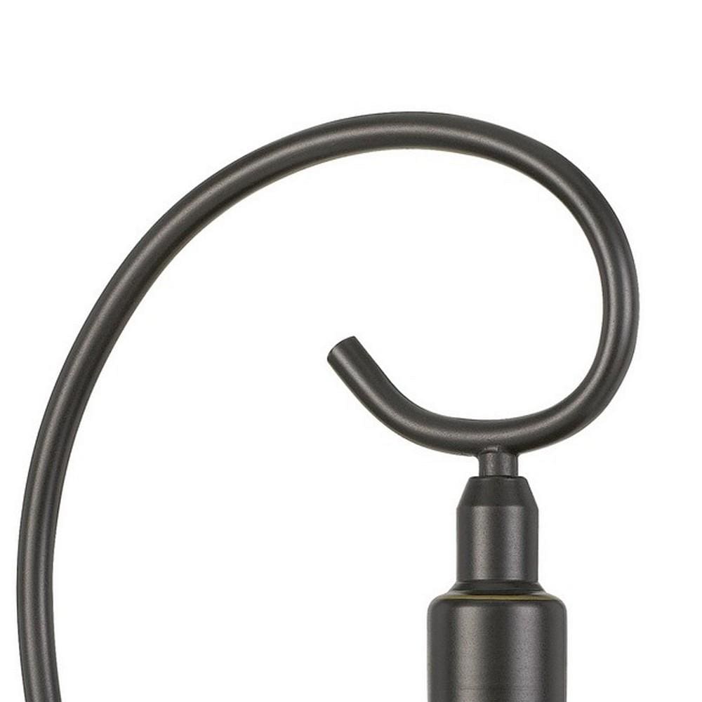 Metal Downbridge Design Table Lamp with Cage Shade Dark Bronze