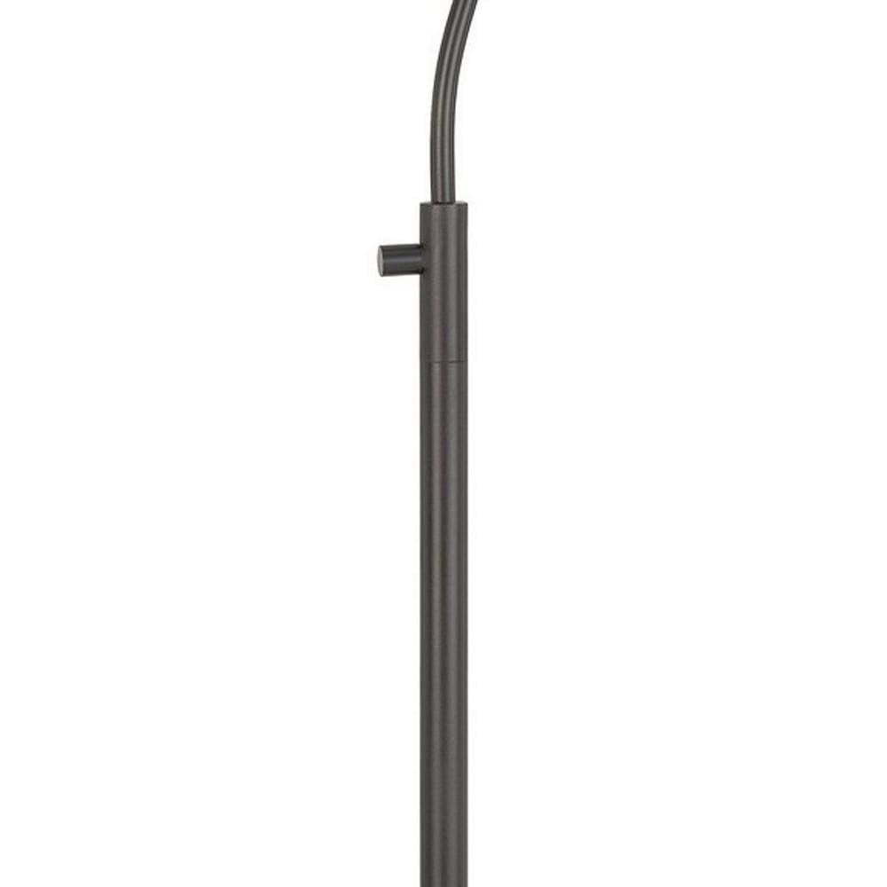 Metal Downbridge Design Floor Lamp With Cage Shade Dark Bronze