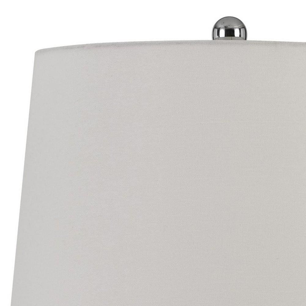 150 Watt Leaf Engraved Ceramic Base Table Lamp Off White