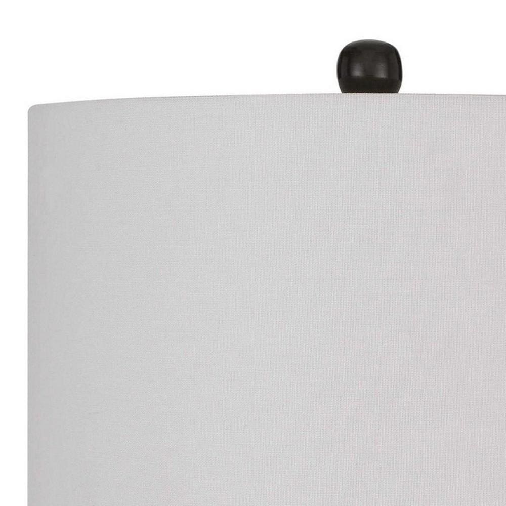 150 Watt Pierced Metal Frame Table Lamp White and Bronze