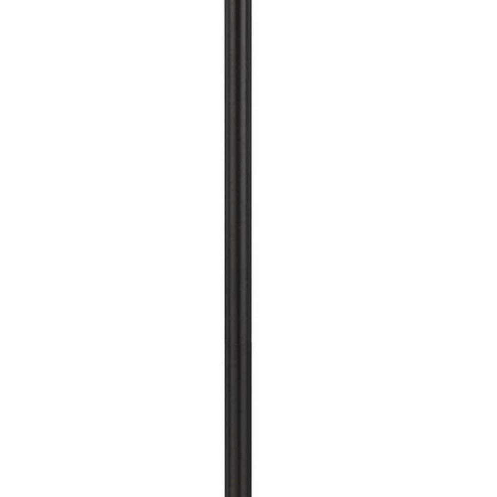 180 Watt Metal Floor Lamp With 3 Roped Shades Black