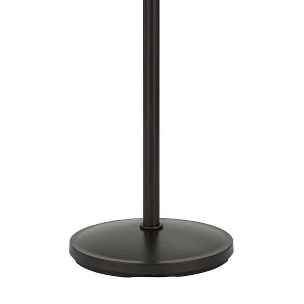 180 Watt Metal Floor Lamp With 3 Roped Shades Black