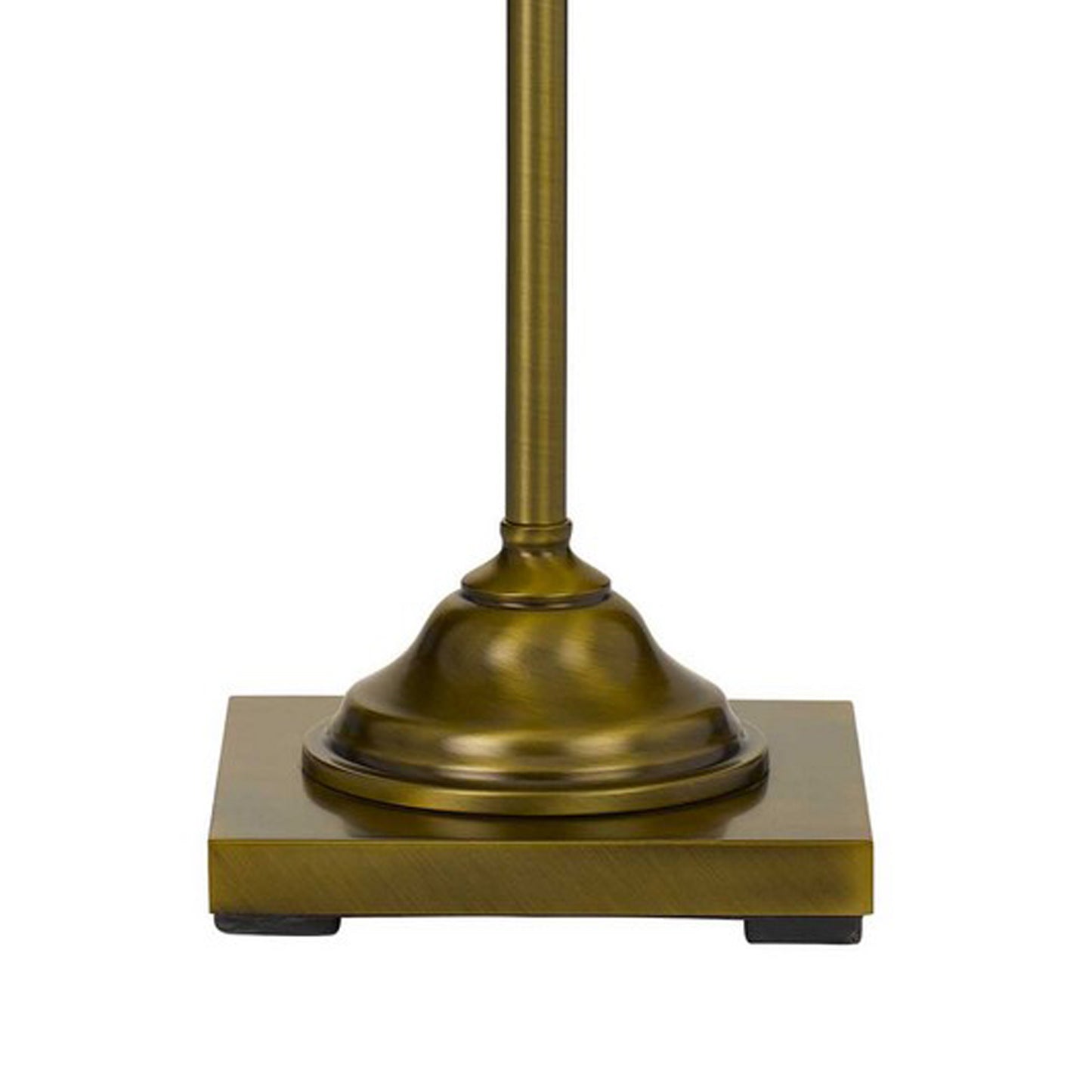 60 Inch Metal Downbridge Design Floor Lamp With Caged Shade Antique Brass