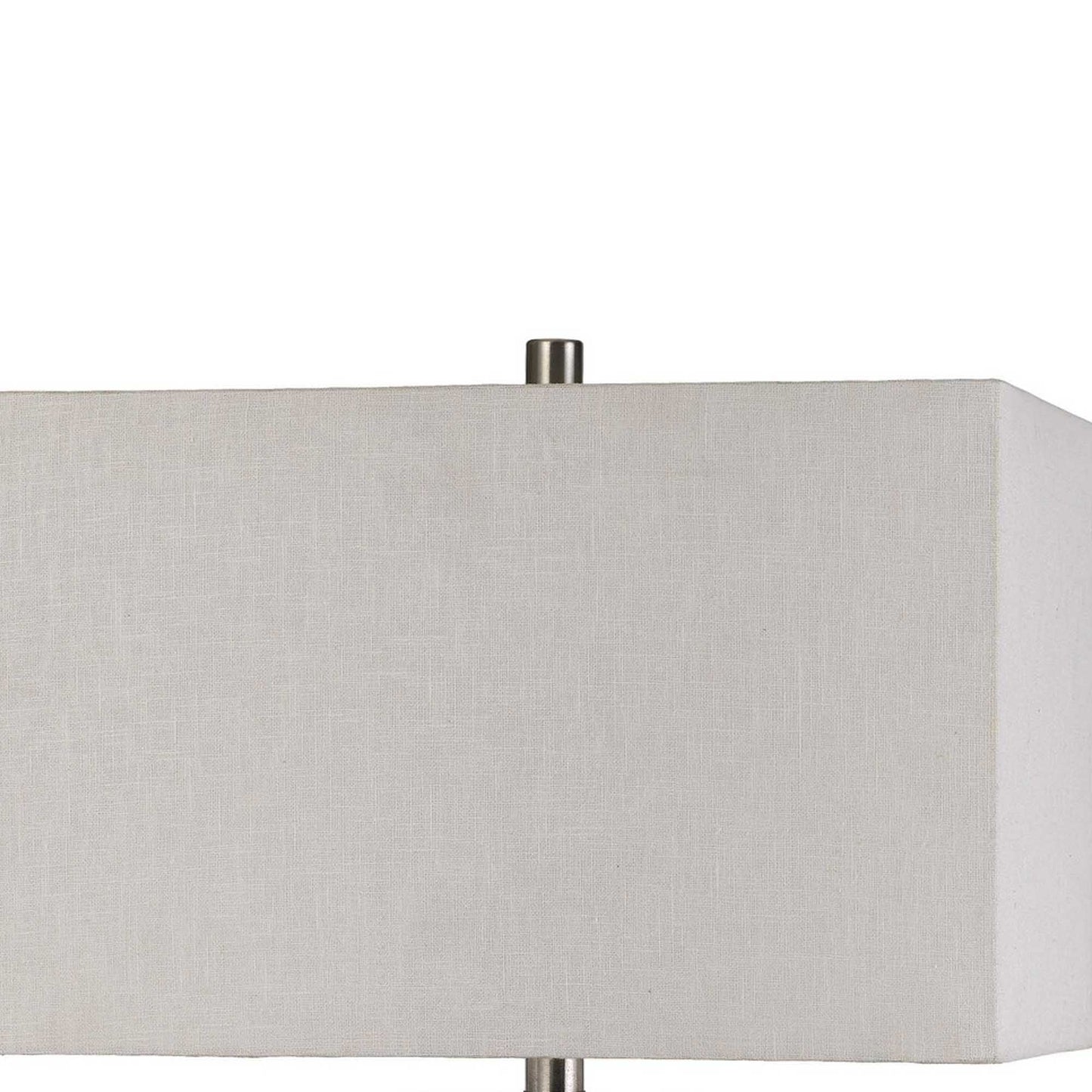 33" Metal Table Lamp with Sturdy Base Black and White