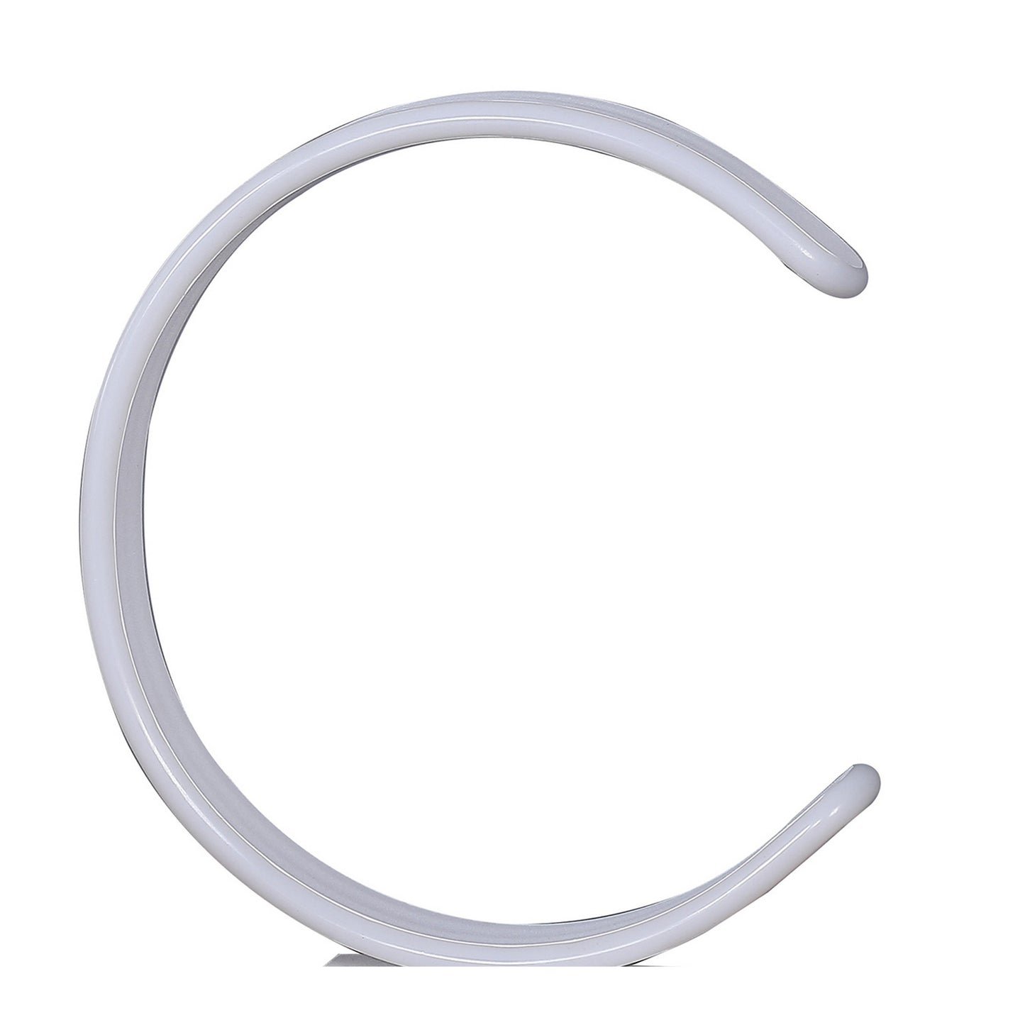 Metal C Shaped Table Lamp with USB Plugin White