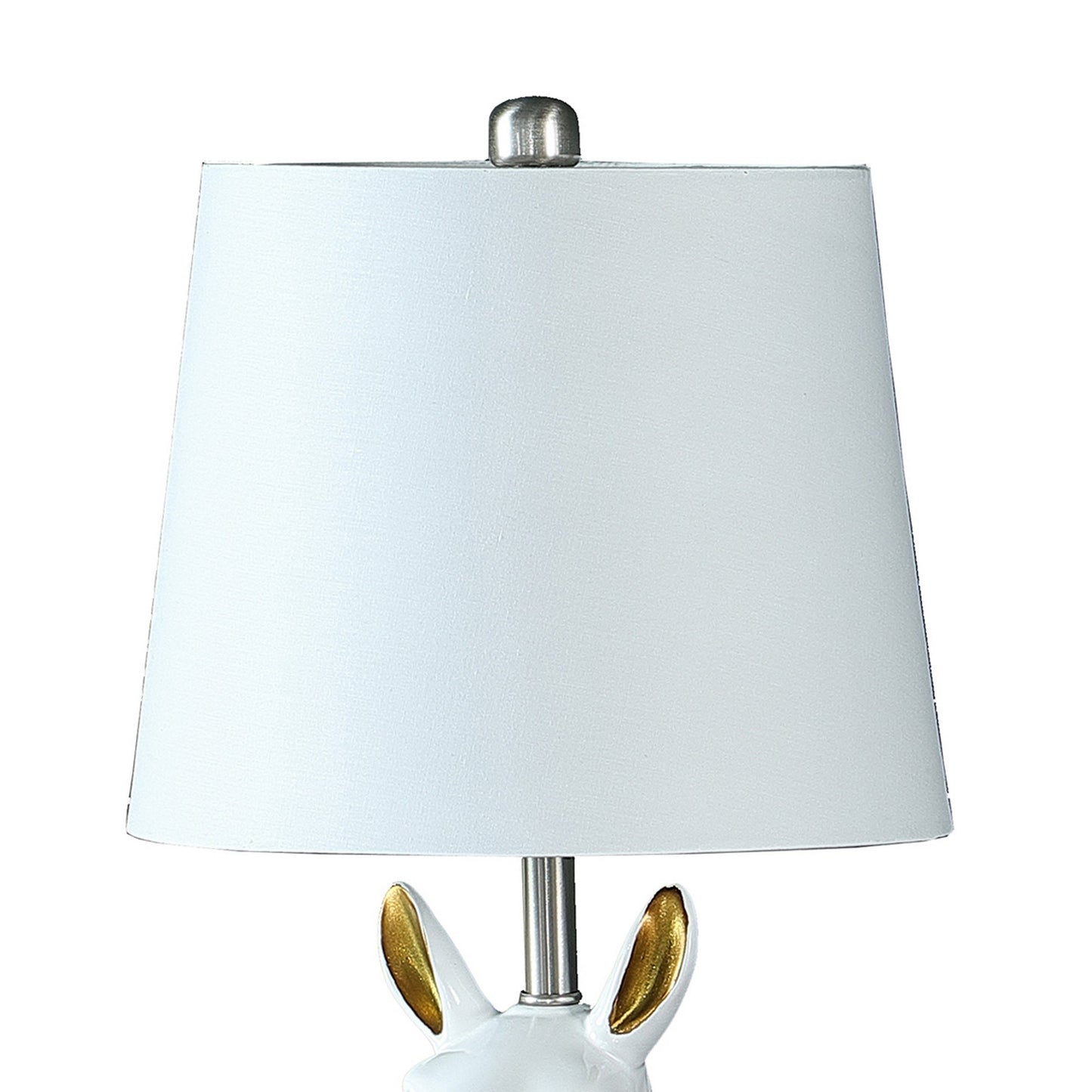 Metal Table Lamp with Llama Animal Head White