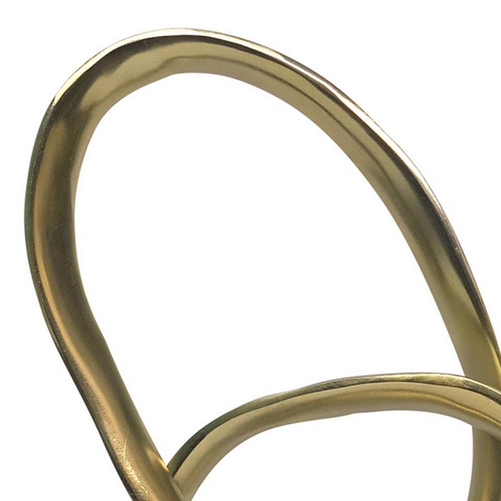 Intersected Loop Design Metal Accent Decor Gold