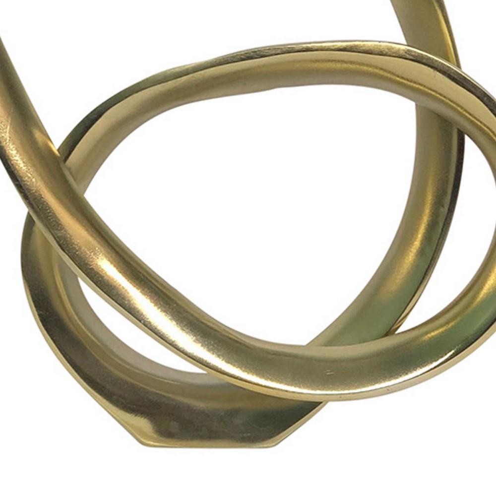 Intersected Loop Design Metal Accent Decor Gold