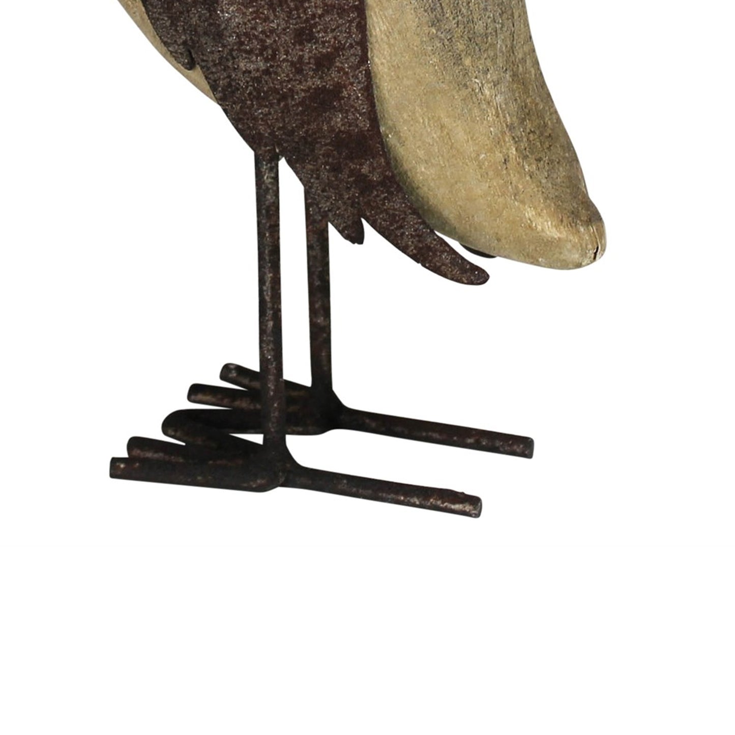36 Inch Wooden Bird Accent Decor Black And Brown