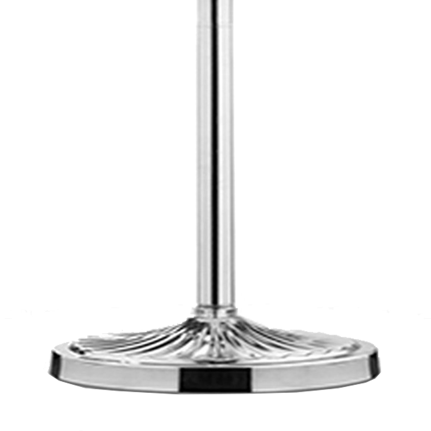 Floor Lamp With Metal Base And Hanging Crystals Silver