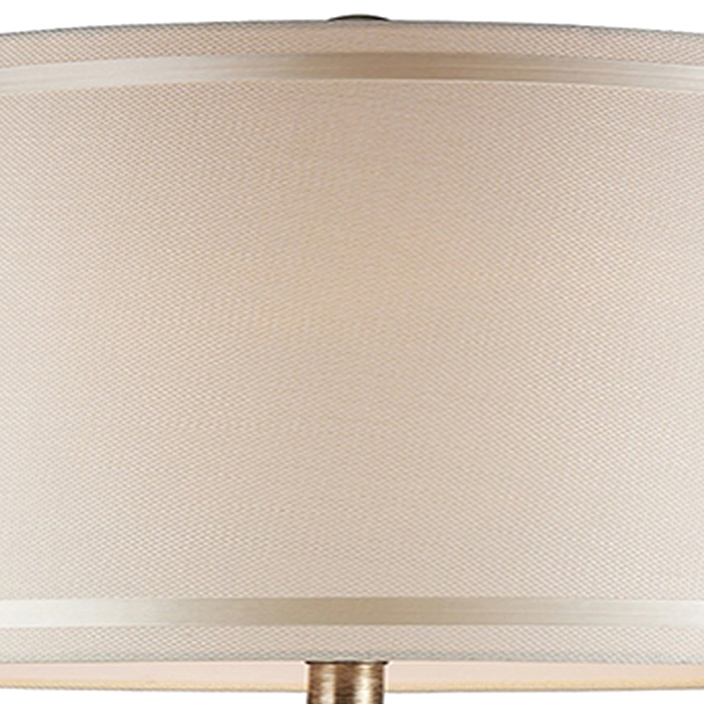 Table Lamp with Scrolled Peacock Feather Cutout Base Silver