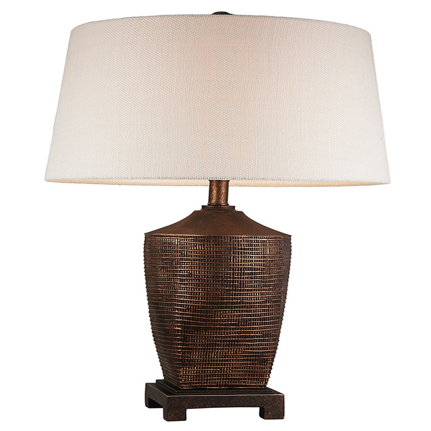 Table Lamp with Polyresin Urn Shape Base Bronze