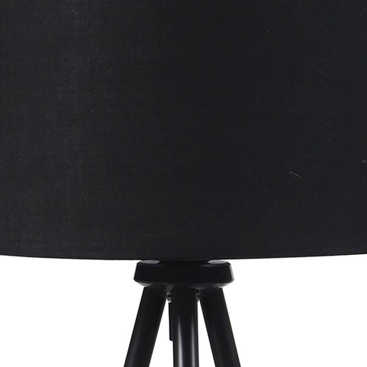 Table Lamp with Tripod Metal Base Black and Gold