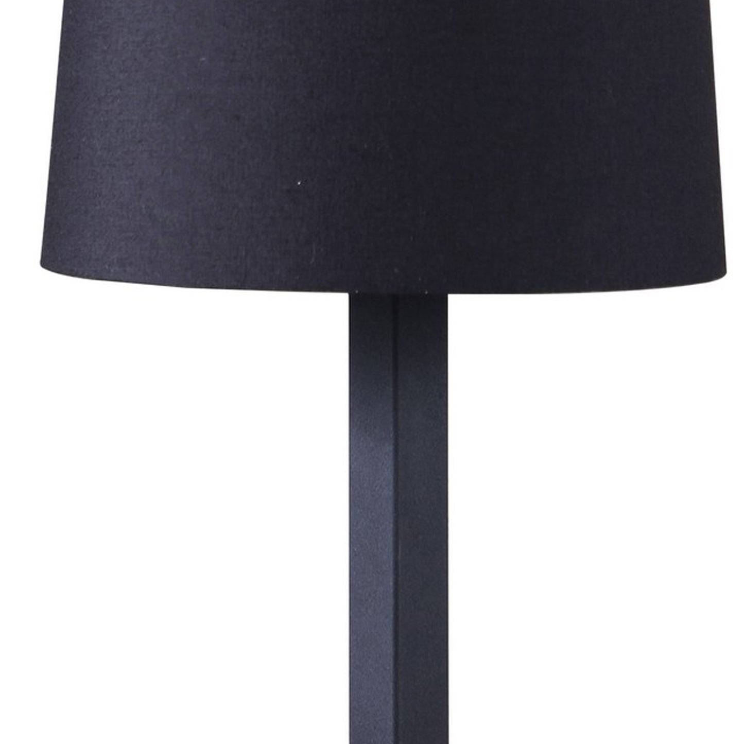 Table Lamp with Metal Cross Legged Base Black
