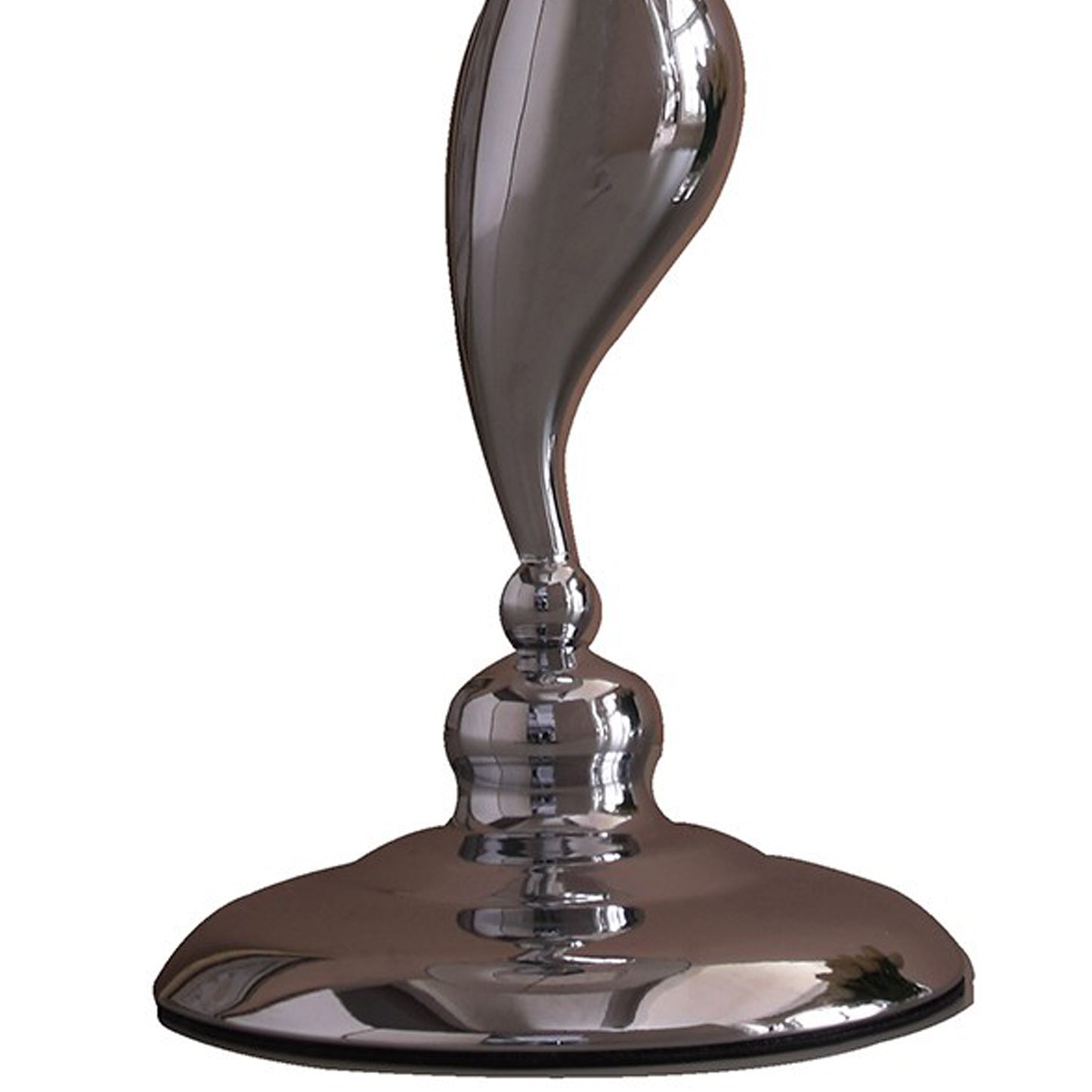 Table Lamp with Metal Female Figurine Base Silver
