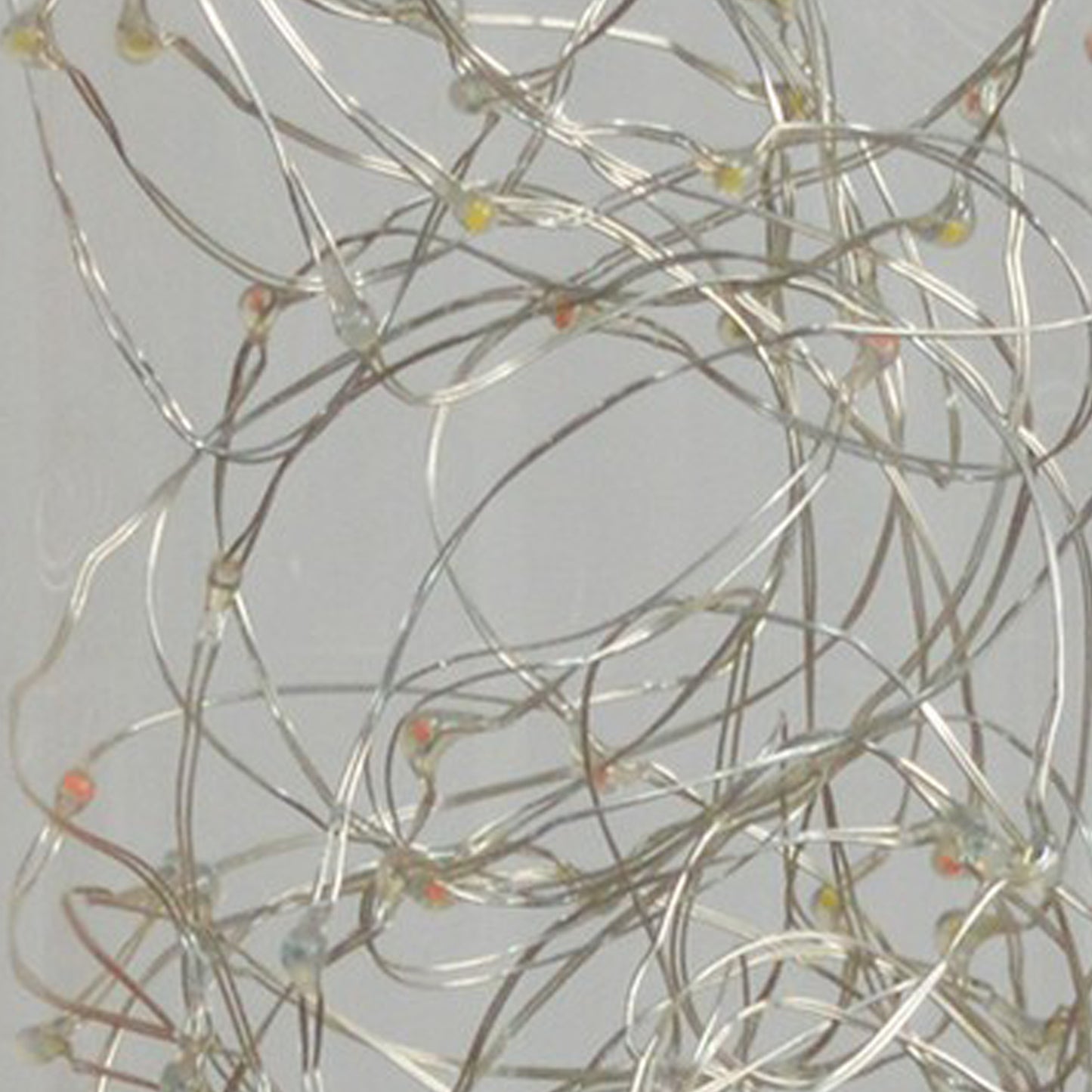 Column Table Lamp with 90 Pieces LED Rope Bulbs Silver