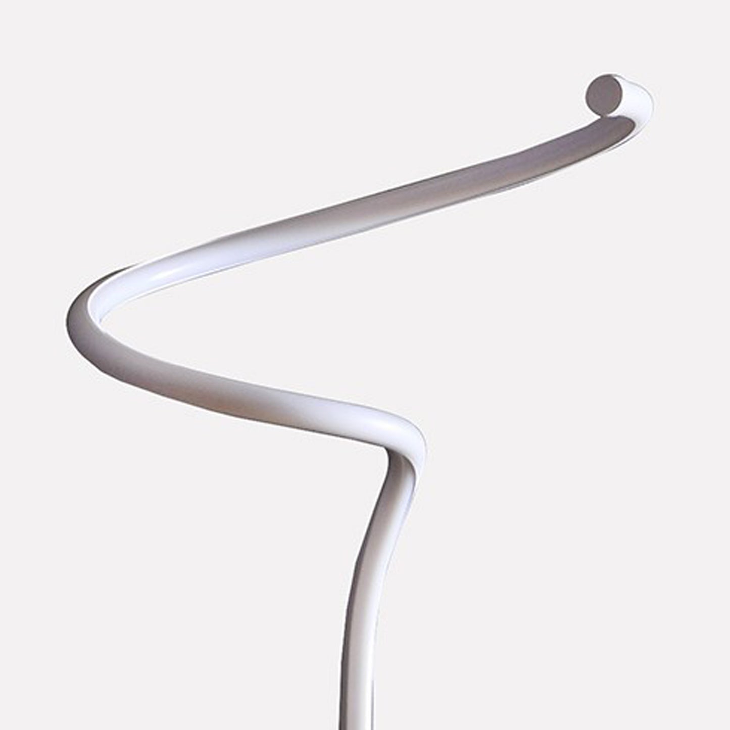 Floor Lamp With Metal Curved Integrated Led Matte White