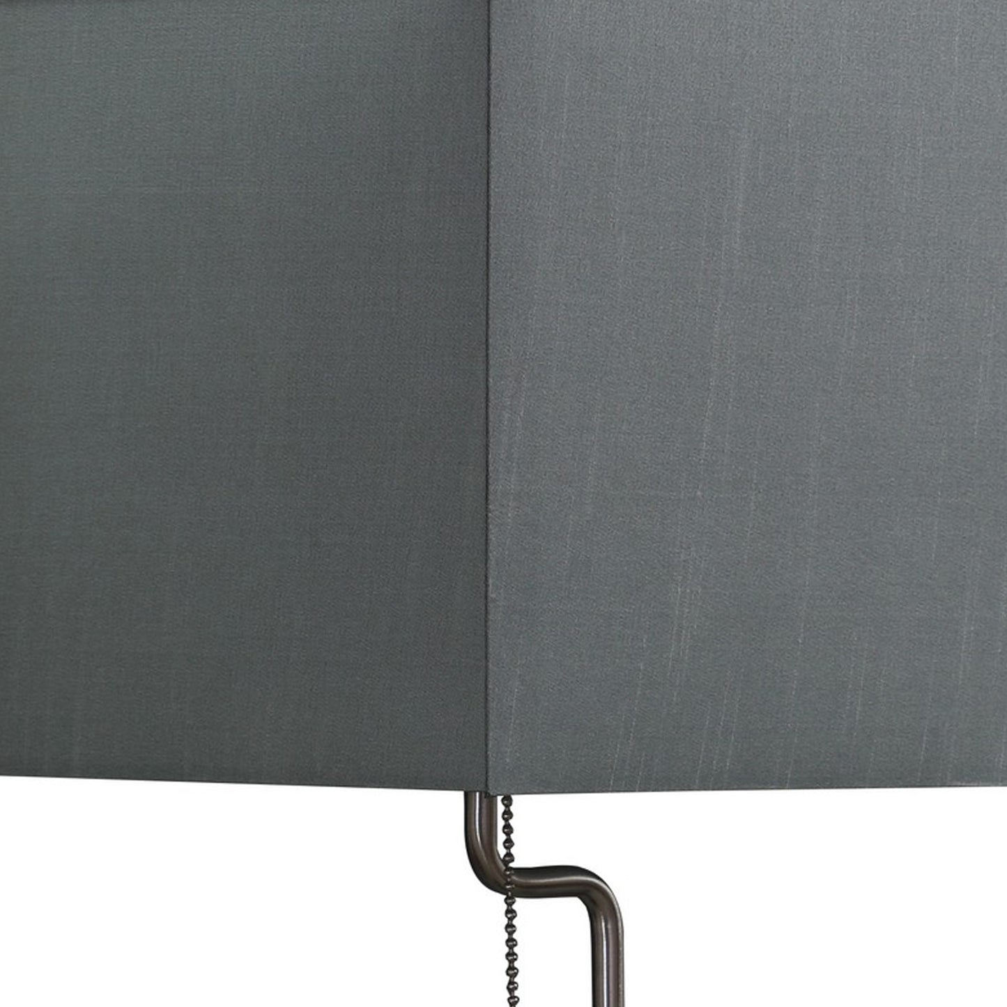 Table Lamp with Wireless Charging and Square Shade Silver