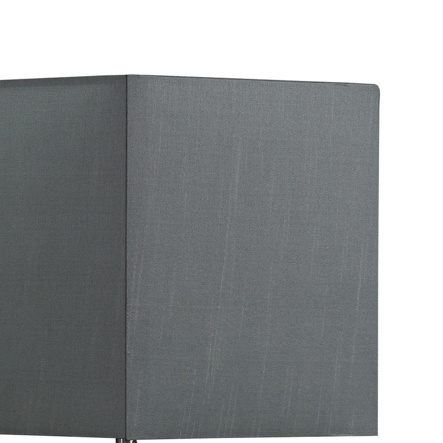 Table Lamp with Wireless Charging and Square Shade Silver