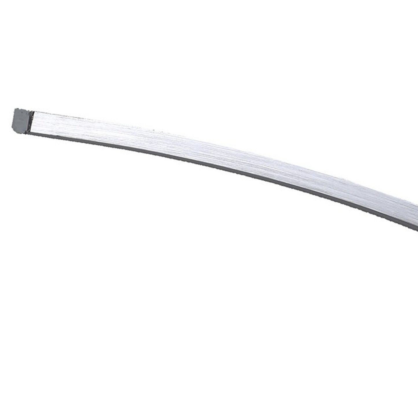 Table Lamp with Arched Tube LED Brushed Silver