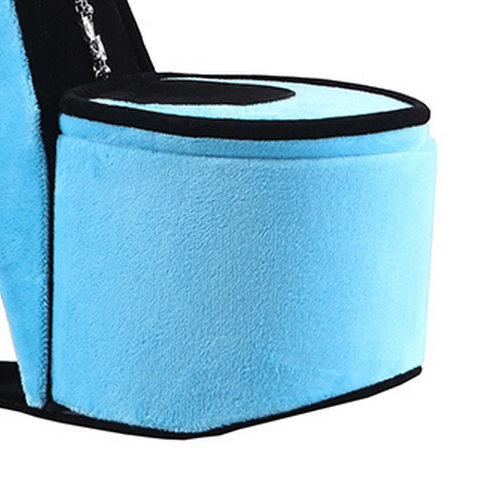 High Heel Shoe Jewelry Box With 3 Hooks And Storage Turquoise