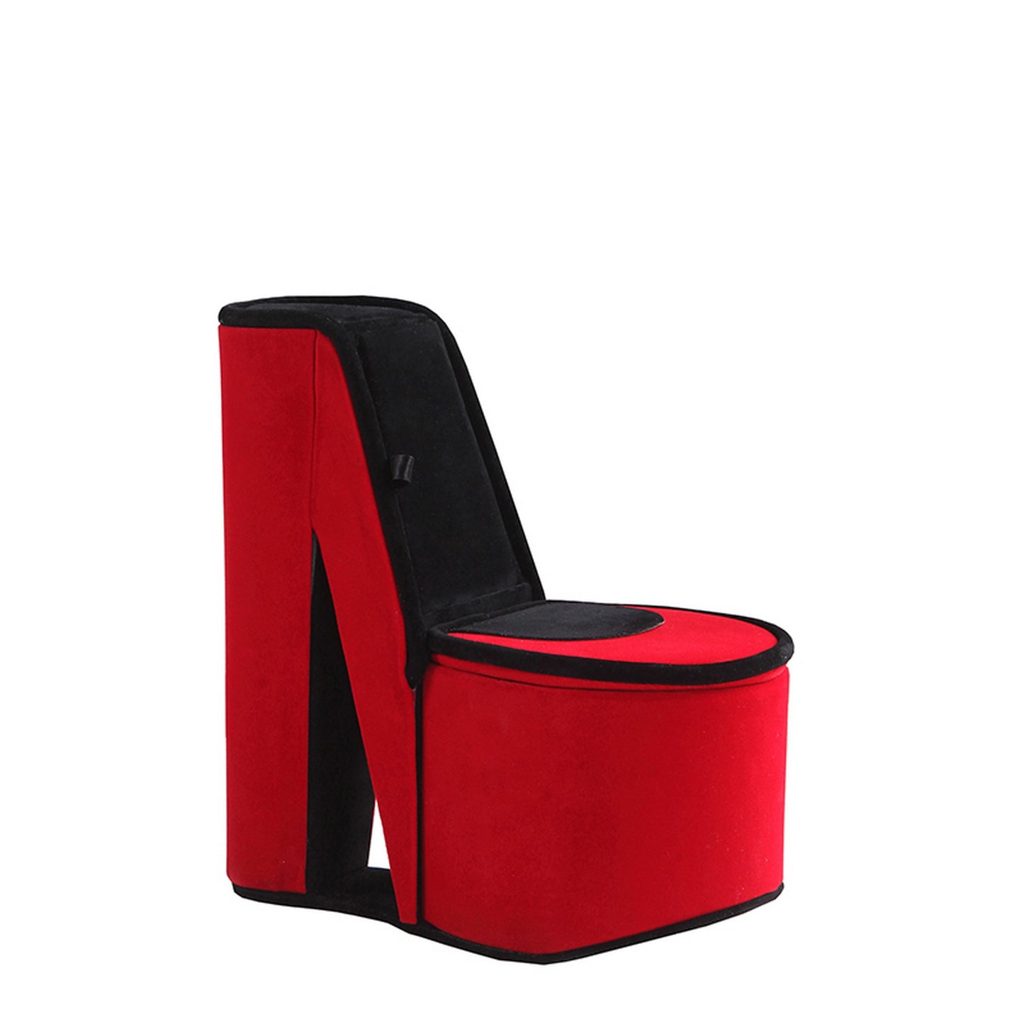 High Heel Shoe Jewelry Box With 2 Hooks And Storage Red