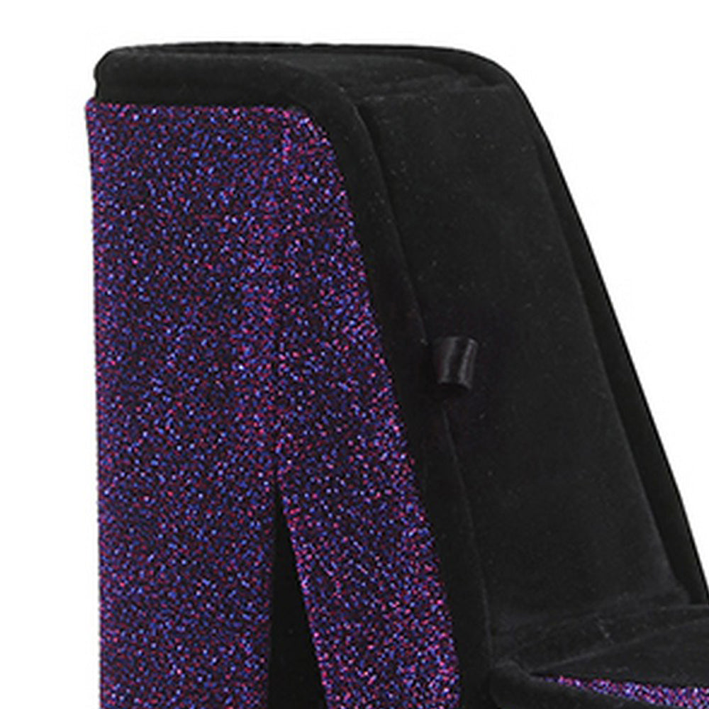 High Heel Shoe Jewelry Box With 2 Hooks And Storage Purple