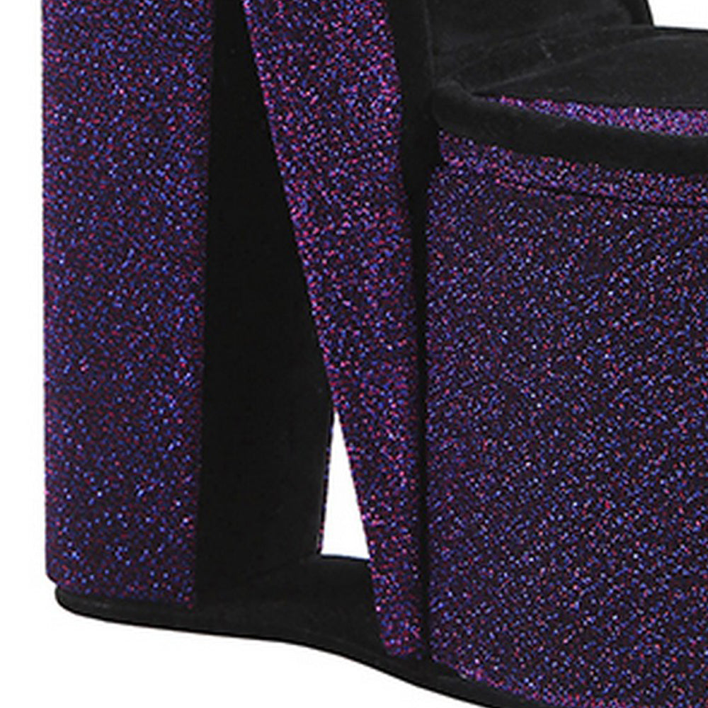 High Heel Shoe Jewelry Box With 2 Hooks And Storage Purple