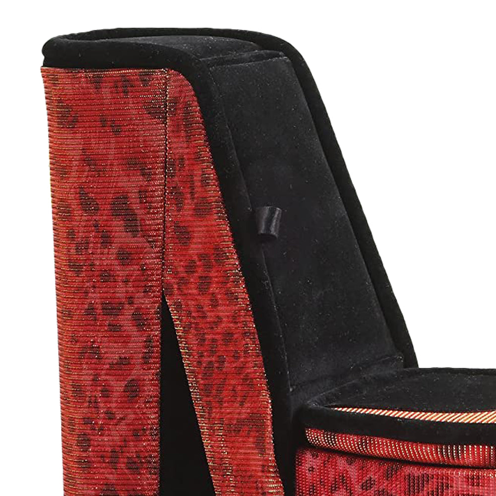 High Heel Leopard Shoe Jewelry Box With 2 Hooks Red