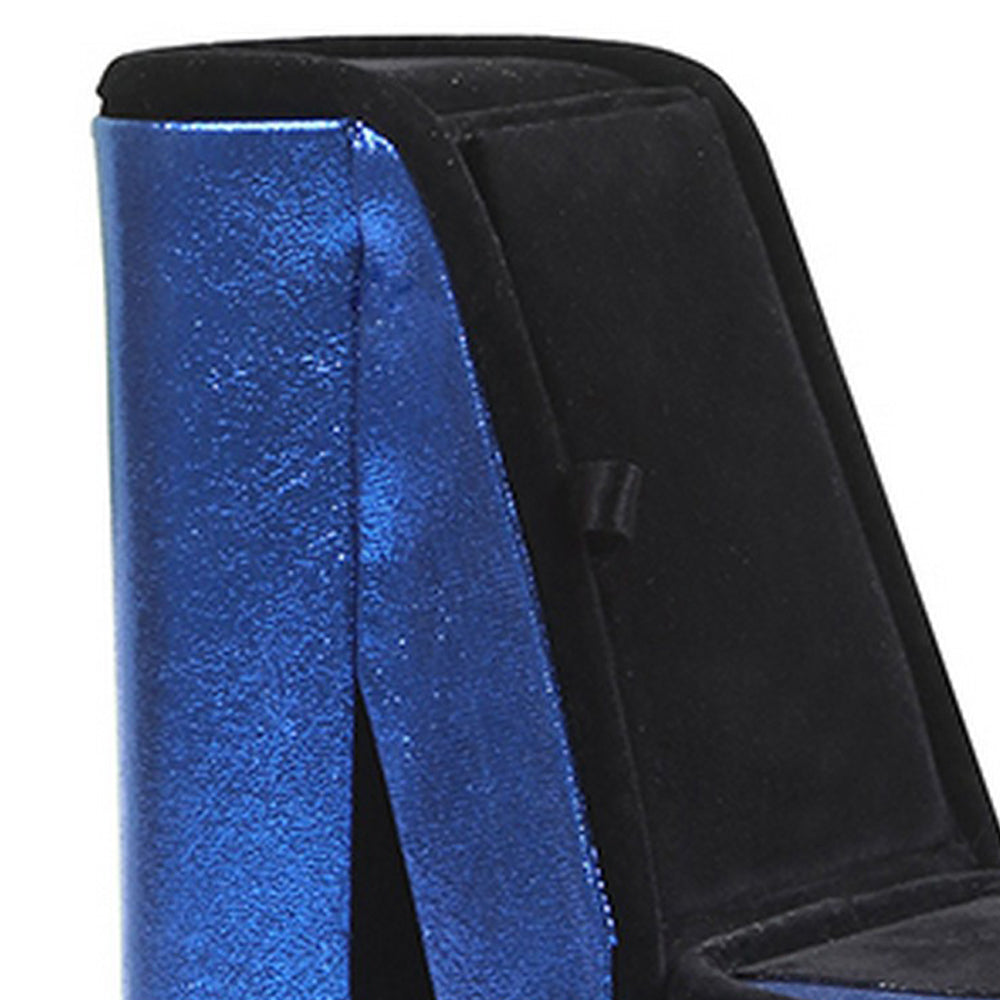 High Heel Shoe Jewelry Box With 2 Hooks And Storage Blue