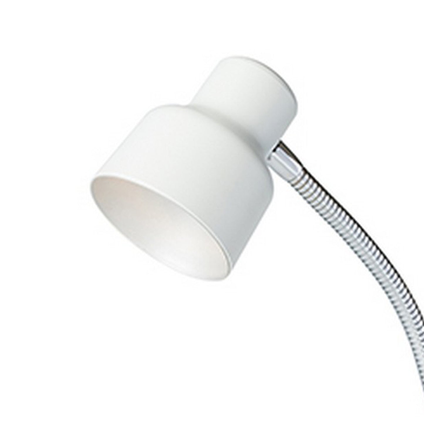 Table Lamp with Adjustable Goose Neck and Shade White
