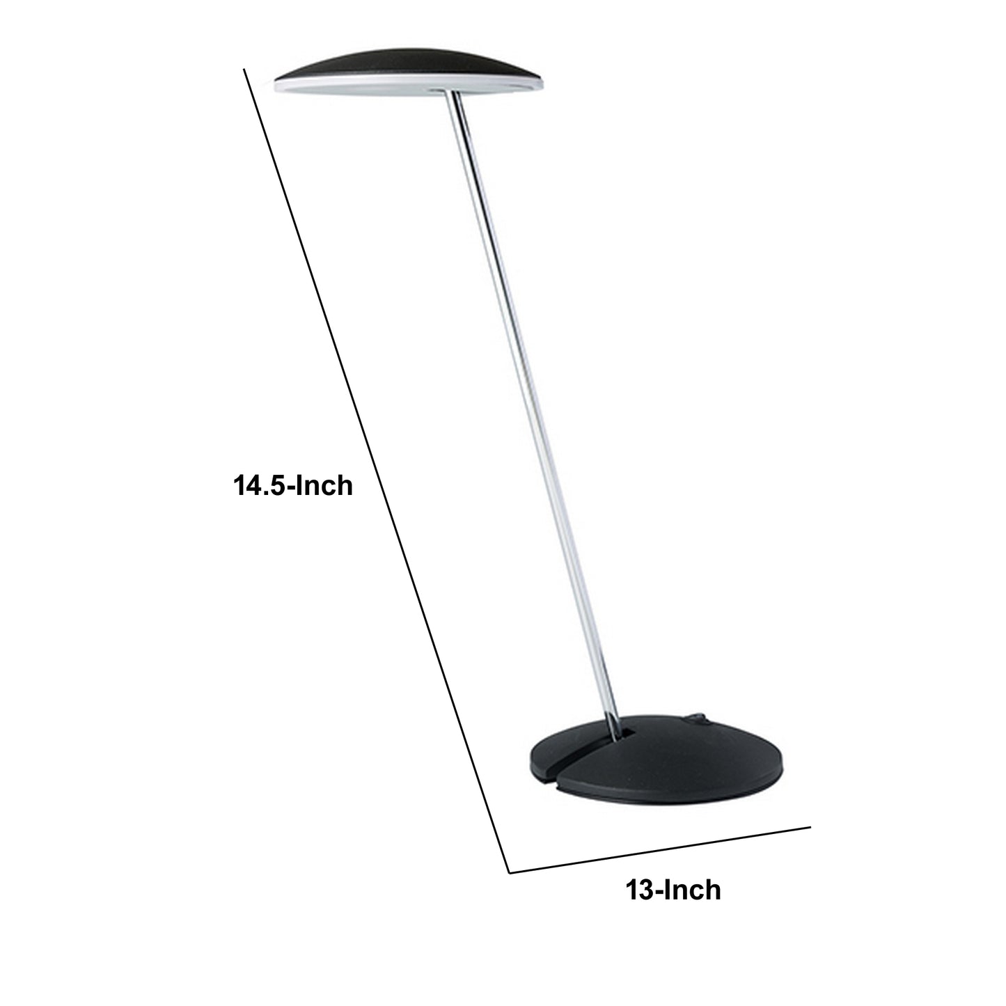 Table Lamp with Adjustable Pendulum Neck Black