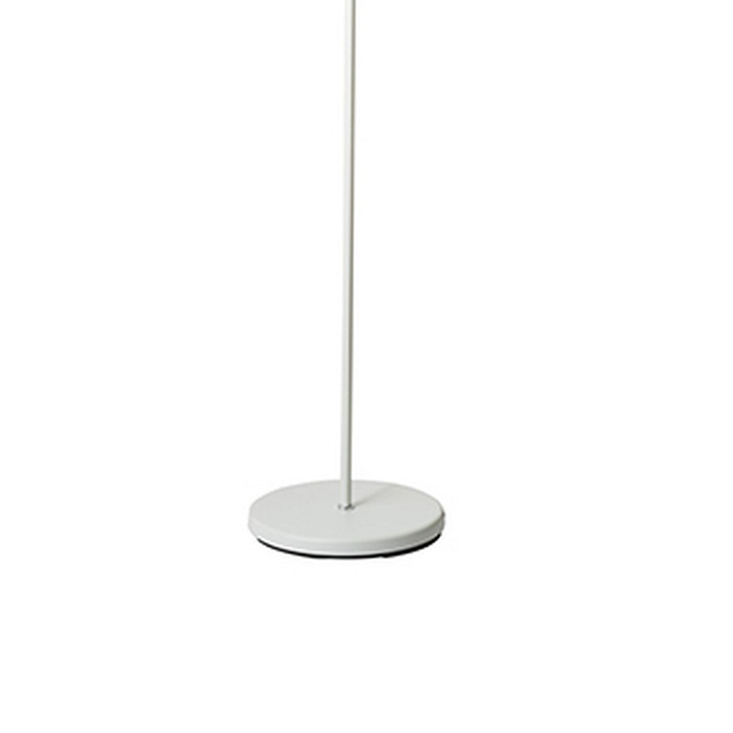 Torchiere Floor Lamp With Adjustable Disk Shade And Sleek Body White