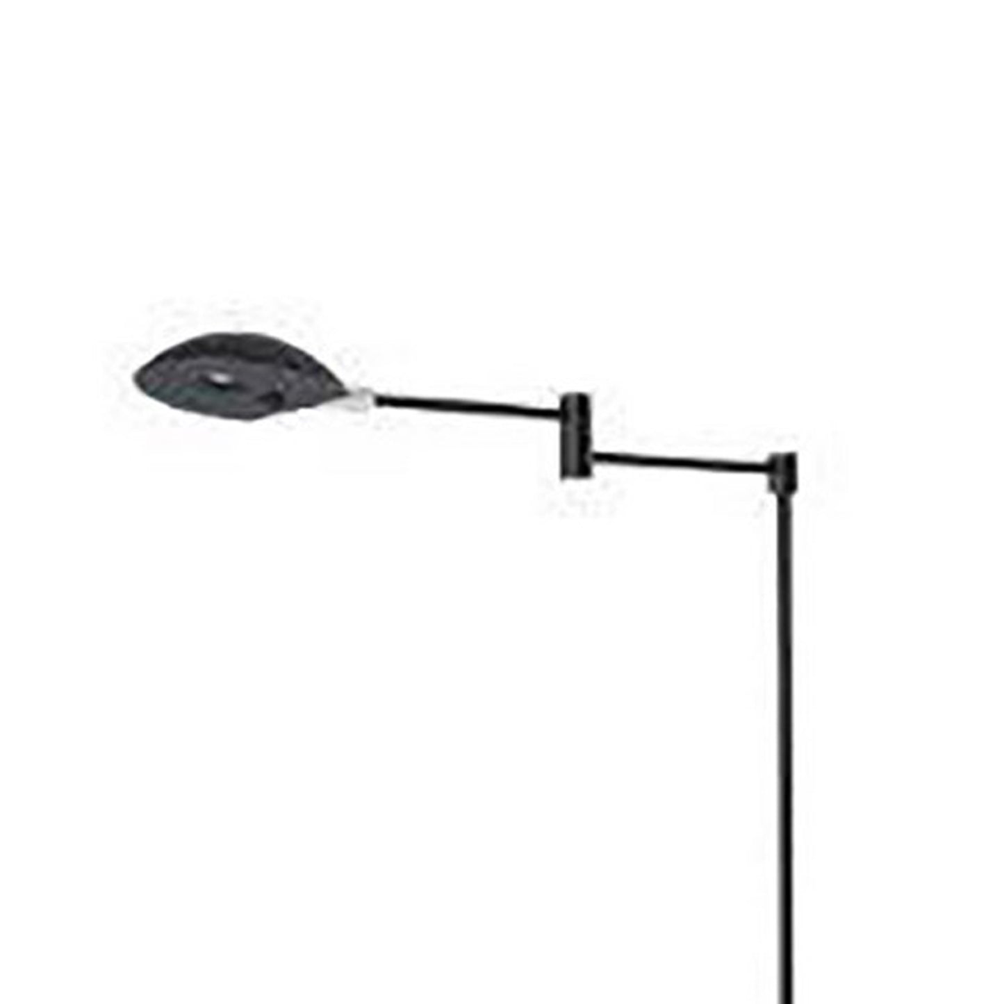 Floor Lamp With Adjustable Swing Arm And Height Black