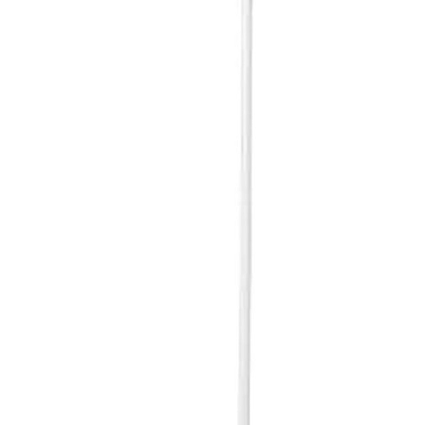 Floor Lamp With Adjustable Torchiere Head And Sleek Metal Body White