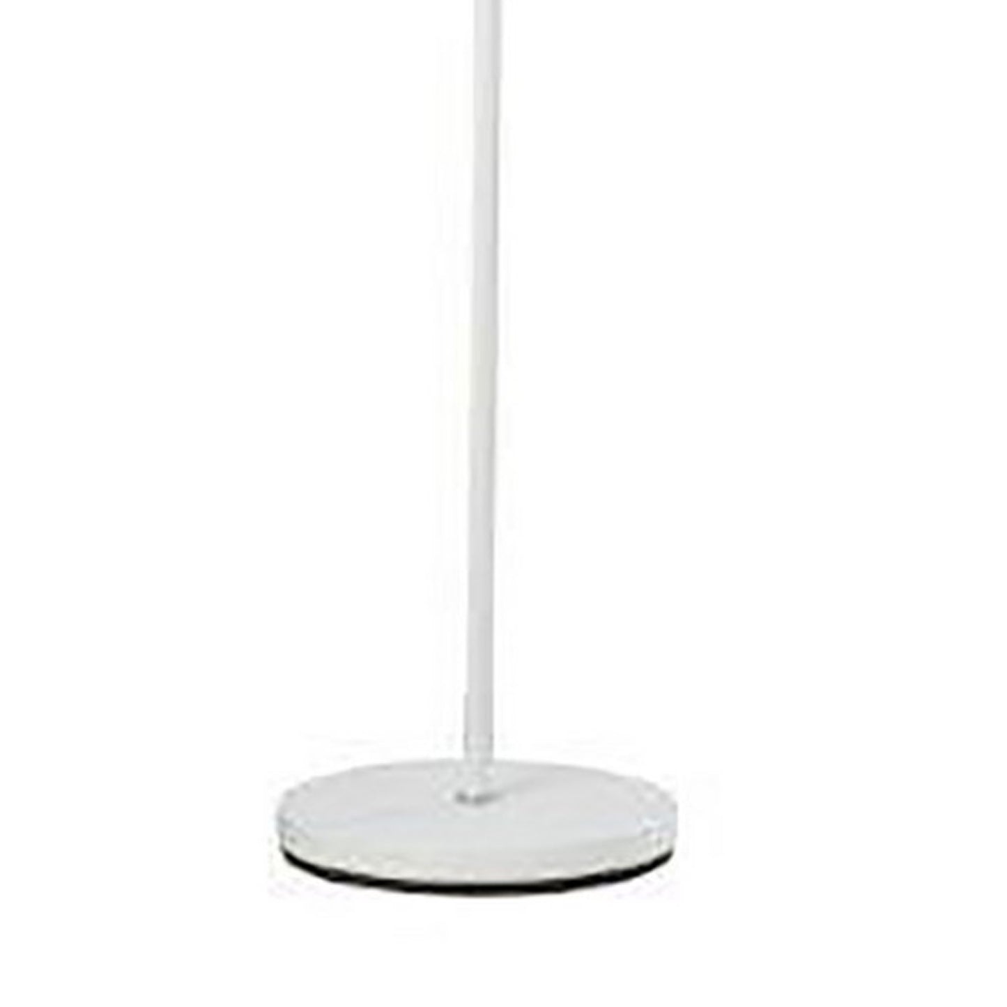 Floor Lamp With Adjustable Torchiere Head And Sleek Metal Body White