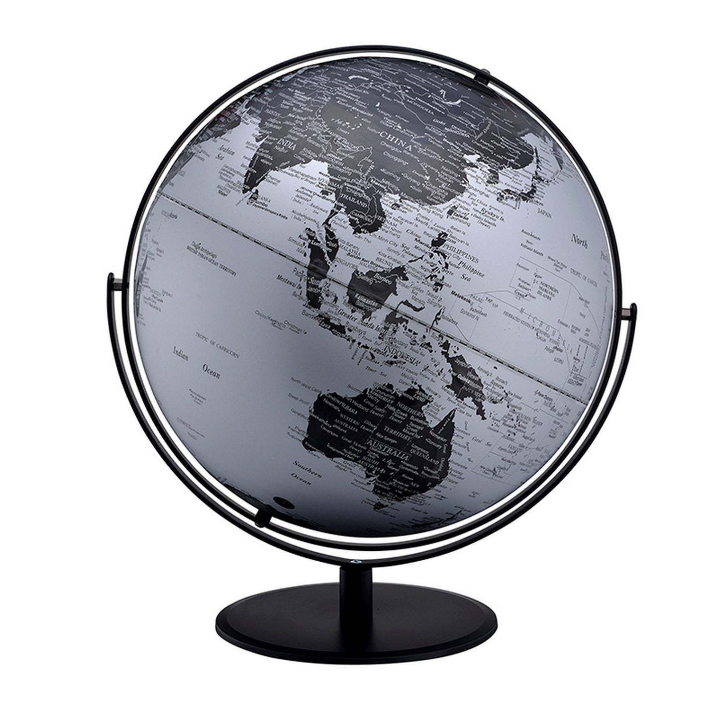 Globe Accent Decor With Inbuilt Led Black And Gray