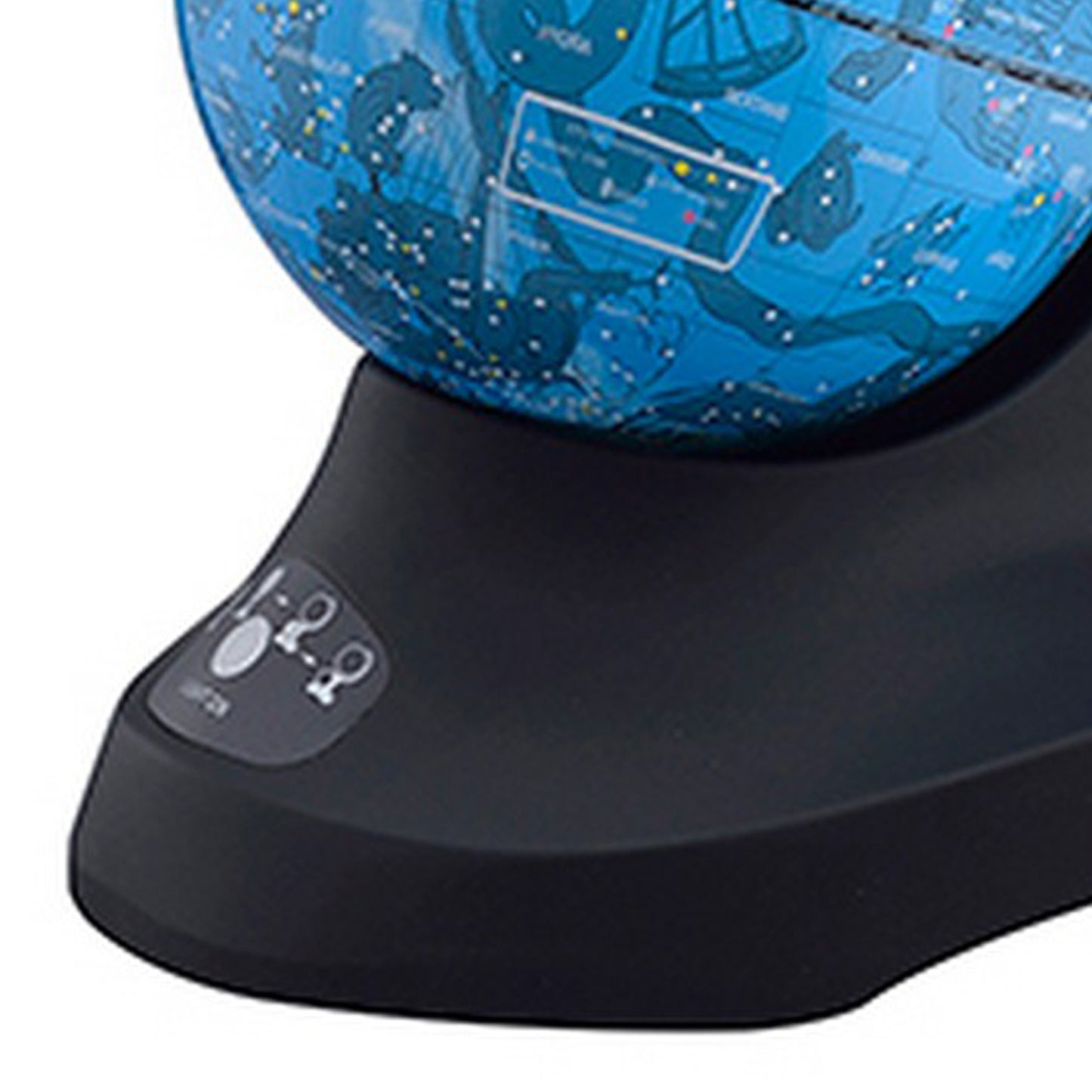 Dual Globe Accent Decor With Inbuilt Led Blue And Black