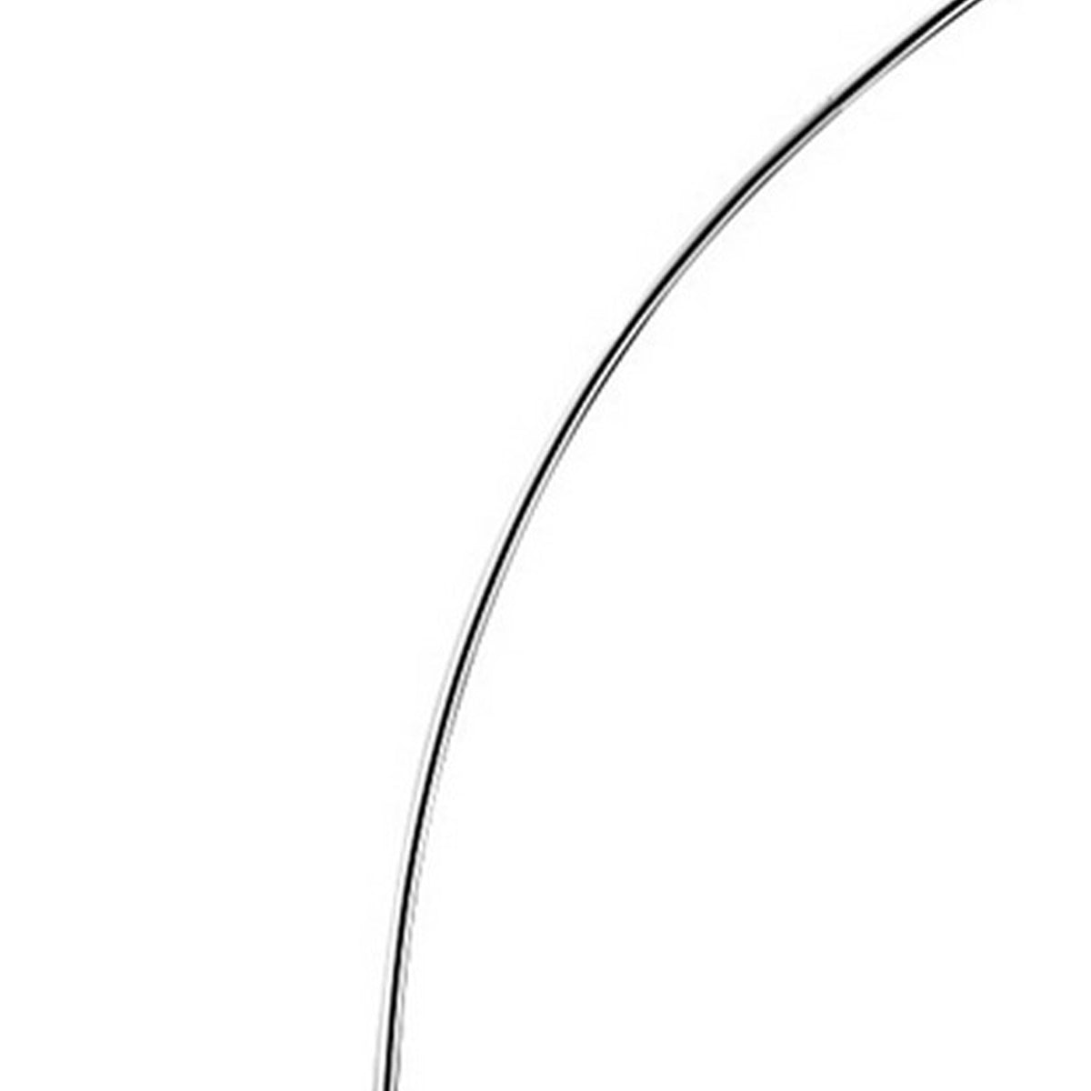 Floor Lamp With Arched Metal Body Silver And White