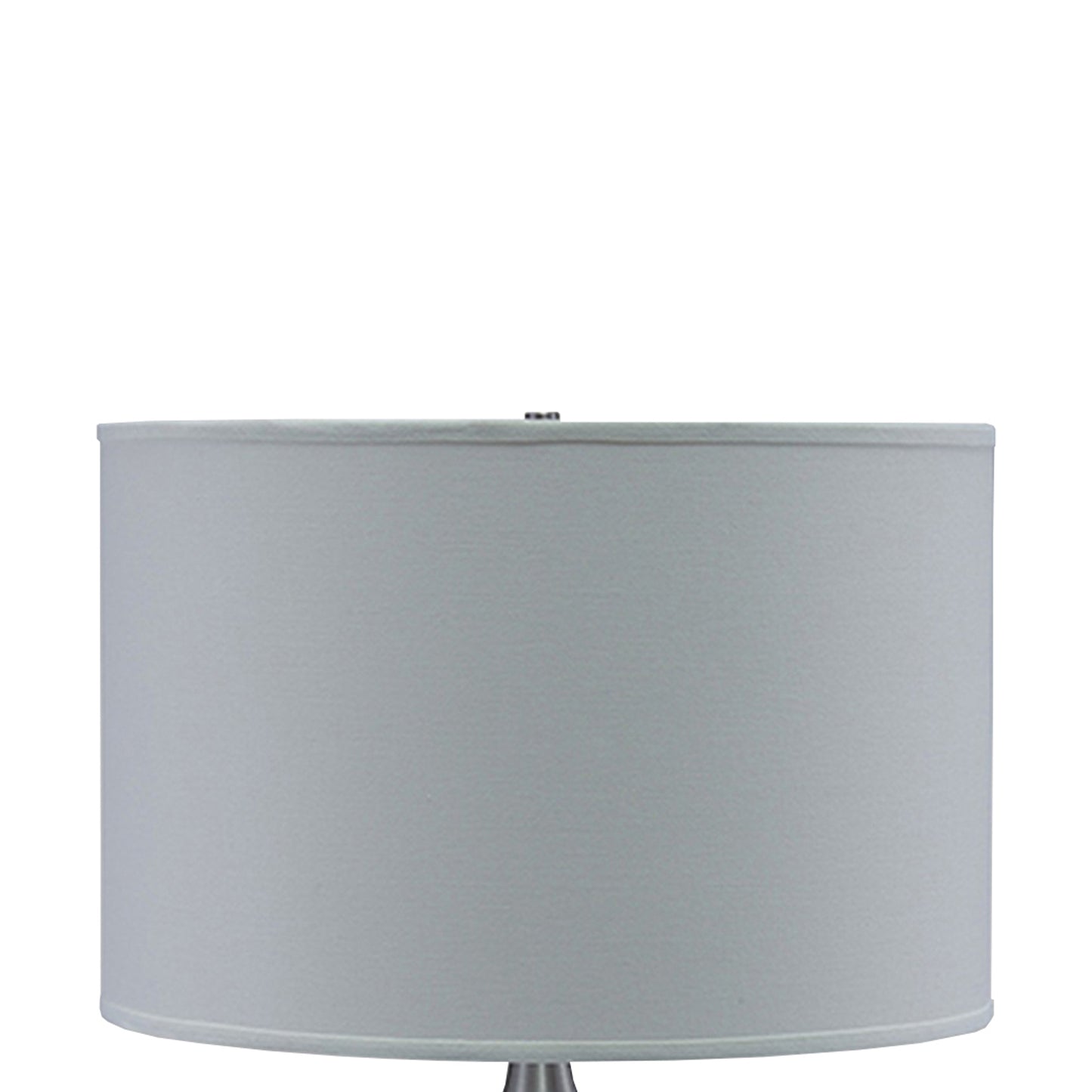 Table Lamp with Pot Bellied Ceramic Body Gray and White