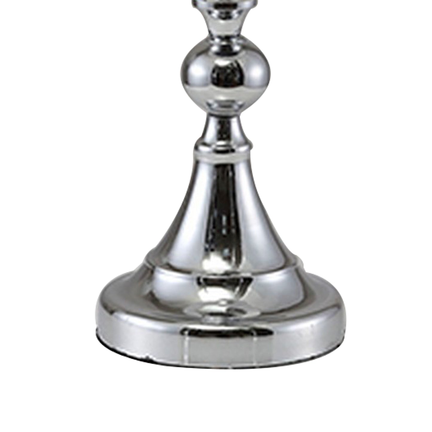 Table Lamp with Metal and Crystal Accents Silver and White