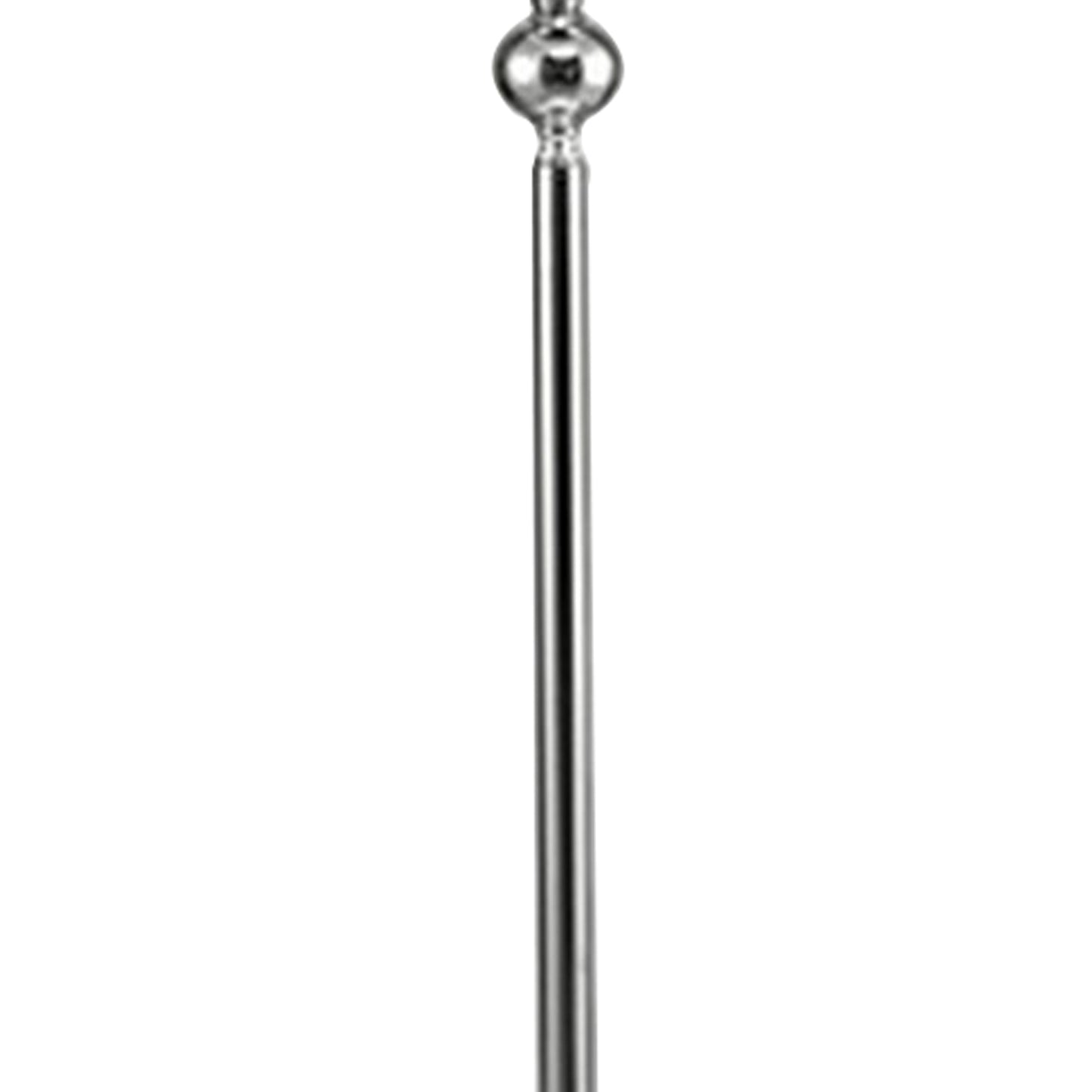 Floor Lamp With Metal Frame And Crystal Accent White