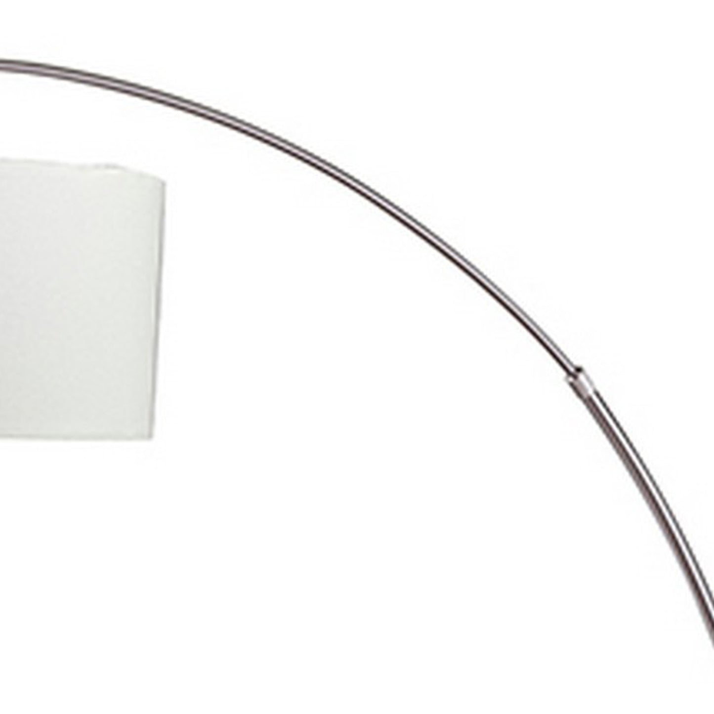 Floor Lamp With Curved Metal Frame And Drum Shade Silver