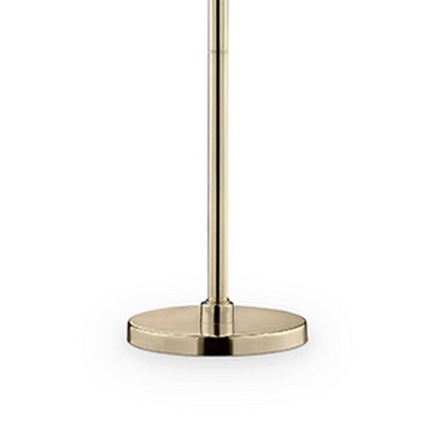 Floor Lamp With Crystal Accent And Baroque Printed Shade Gold