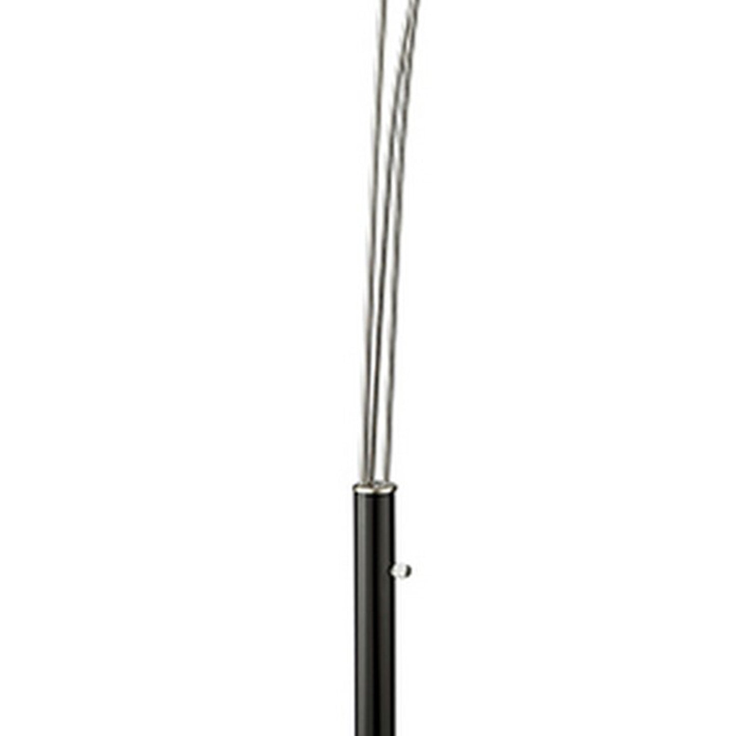 3 Arc Floor Lamp With Metal Frame And Marble Base Black